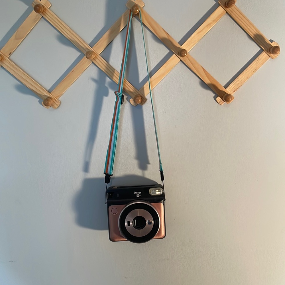 New rose gold instax square 6 with strap!